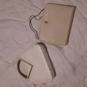 Two Vintage White Purses